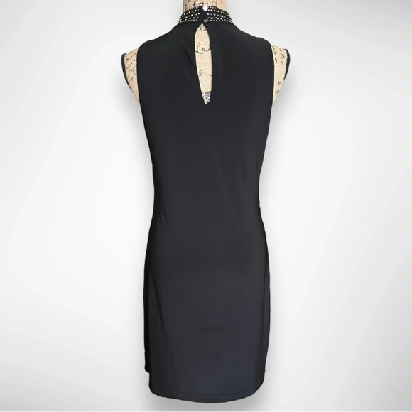 WHITE HOUSE BLACK MARKET Women's Sleeveless Mock Neck Shift Dress Small | EUC - Picture 4 of 8